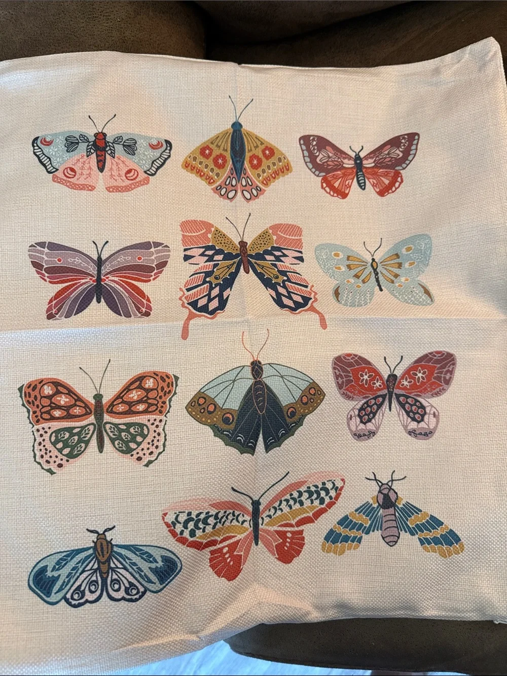 Butterfly Decorative Pillow Covers ONLY- Multicolor SET OF 2 18x18